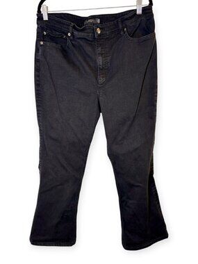 Lauren Ralph Lauren Black Stretch Mid Rise Bootcut Jeans Size 16
